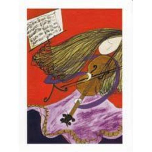 Greeting Cards Girl With Violin (Pack Of 5) 