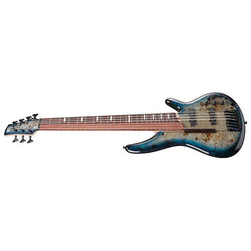Ibanez SRAS7 RSG Ashula Hybrid 7-String Bass Guitar Cosmic Blue Starburst