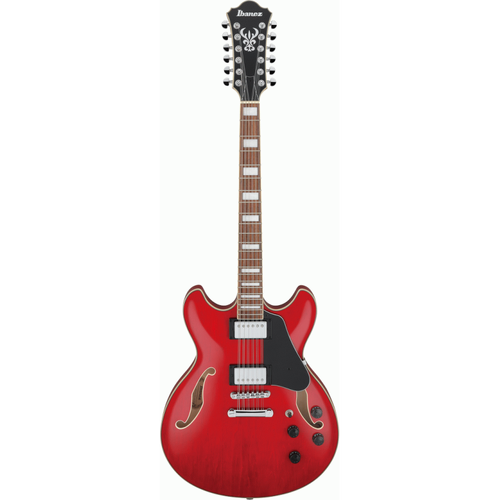 Ibanez AS7312 TCD 12 String Artcore Electric Guitar Transparent Cherry Red
