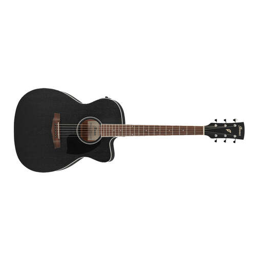 Ibanez PC14MHCE Acoustic Guitar Grand Concert Weathered Black w/ Pickup & Cutaway - PC14MHCEWK
