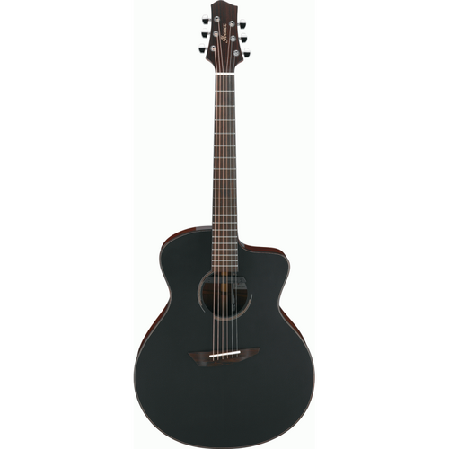 Ibanez JGM10 BSN Jon Gomm Acoustic Guitar with Case - Black Satin Top, Natural High Gloss Back and Sides