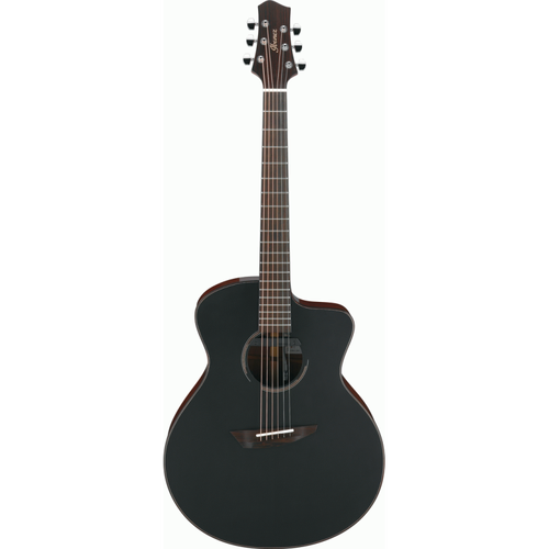 Ibanez JGM10 BSN Jon Gomm Acoustic Guitar with Case - Black Satin Top, Natural High Gloss Back and Sides