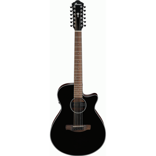 Ibanez AEG5012 BKH 12 String Acoustic Guitar with Under-Saddle Pickup and Onboard Tuner