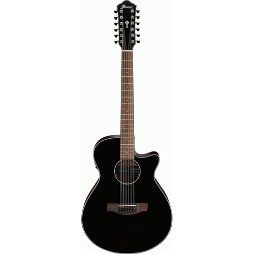 Ibanez AEG5012 BKH 12 String Acoustic Guitar Black High Gloss