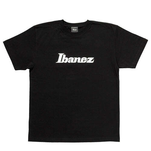 Ibanez IBAT007L Black T-Shirt White Logo Large