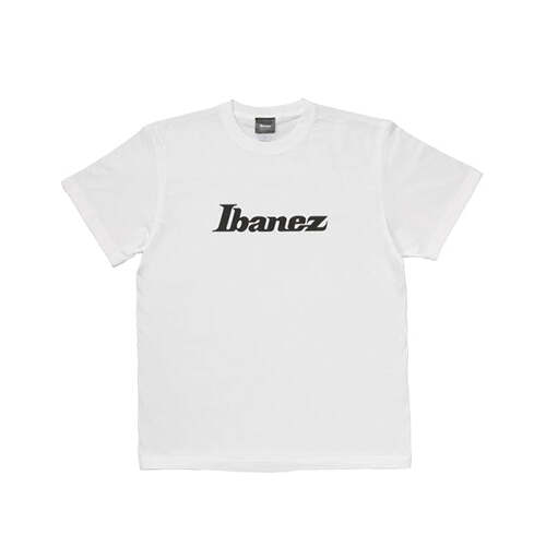 Ibanez IBAT008M White T-Shirt Black Logo Medium