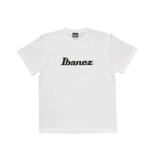 Ibanez IBAT008L White T-Shirt Black Logo Large