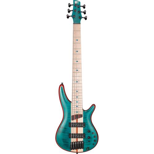 Ibanez SR1426BCGL Bass Guitar 6-String Caribbean Green Low Gloss w/ Gigbag