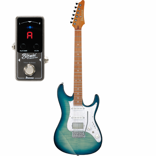 Ibanez AZ22S1F TXB Electric Guitar Bundle with Free BIGMINI Tuner