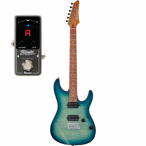 Ibanez AZ24S1FTXB Electric Guitar Bundle with BIGIMINI Tuner