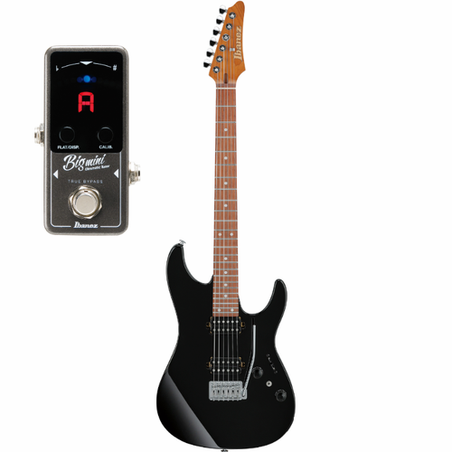 Ibanez AZ24S2 BK Electric Guitar Bundle with BIGIMINI Tuner
