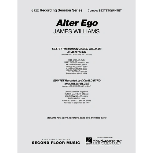 Alter Ego - James Williams CD Arrangement for Flute, Soprano Sax, and Guitar