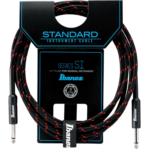 Ibanez SI10 10ft Black/Wine Woven Instrument Cable