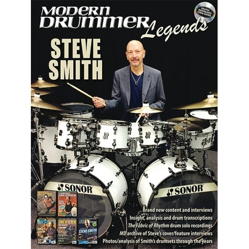 Modern Drummer Legends: Steve Smith - 248 Pages, Includes Interviews, Transcriptions, Drum Charts, and Exclusive Download