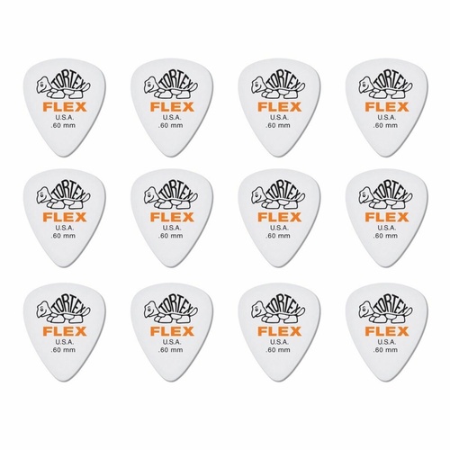 12 x Dunlop Tortex FLEX 0.60MM Gauge Guitar Picks 428R Plectrums