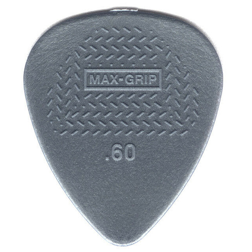 12 x Dunlop Max Grip Nylon 0.60mm Gauge Grey Guitar Picks 449R