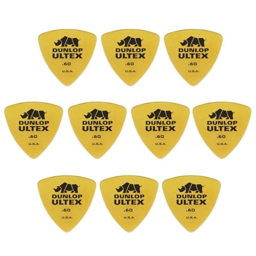 10 x Jim Dunlop Ultex Triangle 0.60MM Gauge Guitar Picks Plectrums, Bass