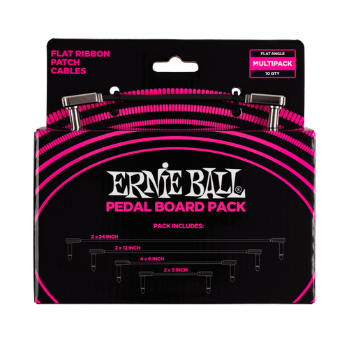 Ernie Ball Flat Ribbon Patch Cables Pedalboard Multi-Pack