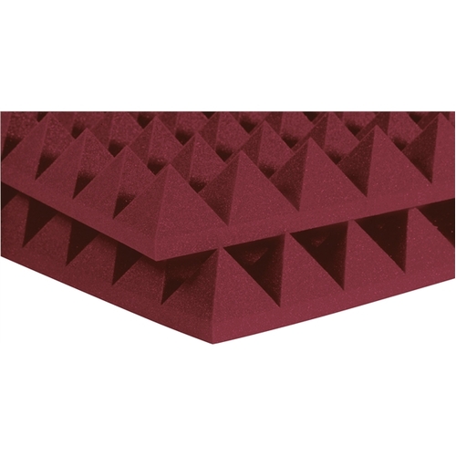 Auralex : 4" SF Pyramid 2' x 2' Panels - Burgundy x 6