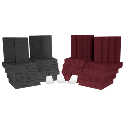 Auralex : D36 Room Kit: Charcoal + Burgundy x 36 Panels