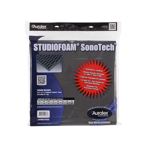 Auralex : 2" SF SonoTech 2' x 2' Panels - Charcoal x 2