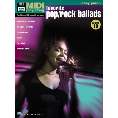Pop Rock Ballads Midi Play Along Easy Piano 
