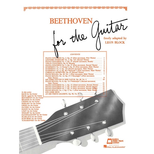 Beethoven For The Guitar Arr Block (Softcover Book)