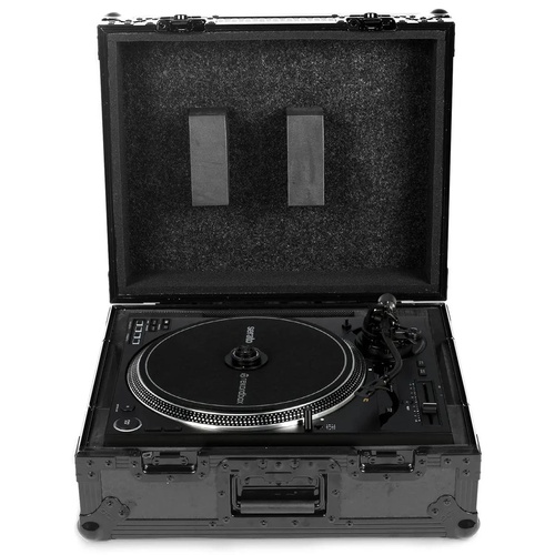 UDG Ultimate Flight Case for Pioneer PLX-CRSS12, Black, 9mm Plywood, Heavy-Duty Handles, EVA Foam Padding, Dimensions: 51.6x42.6x23 cm