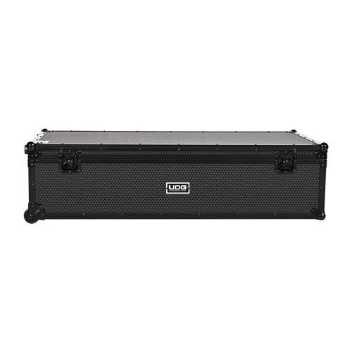 UDG Ultimate DJ Podium Workstation Flightcase Plus with Wheels - Black, Heavy-Duty Plywood, Egg-Crate Foam, Durable Design, for Transport & Storage