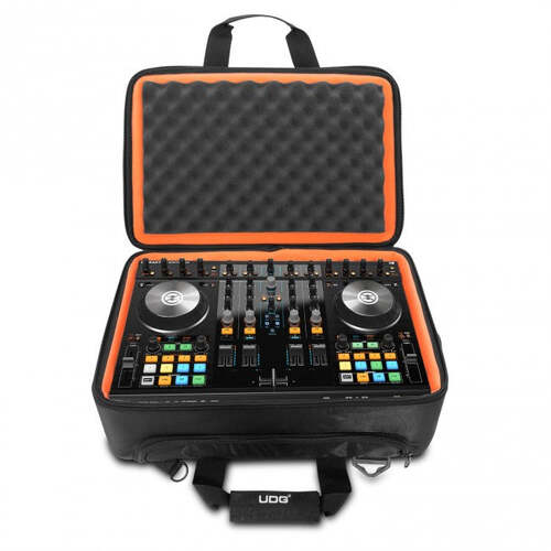 UDG U9103BL/OR Ultimate MIDI Controller Backpack Small Black / Orange inside NI Kontrol S4
