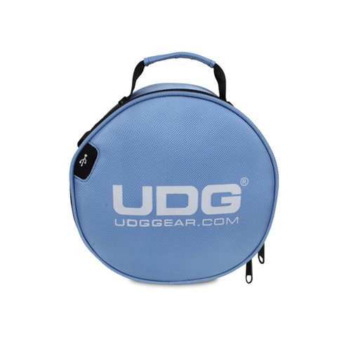 UDG Ultimate DIGI Headphone Bag - Light Blue, Water-resistant Ballistic Nylon, Foam Padded, Adjustable Shoulder Strap, Fits Most Foldable DJ Headphone