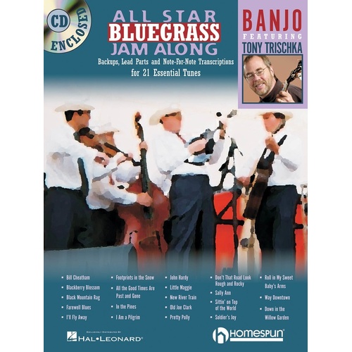 All Star Bluegrass Jam Along For Banjo Book/CD (Softcover Book/CD)