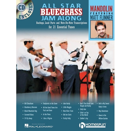 All Star Bluegrass Jam Along For Mandolin Book/CD (Softcover Book/CD)