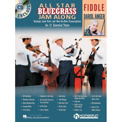 All Star Bluegrass Jam Along For Fiddle Book/CD (Softcover Book/CD)
