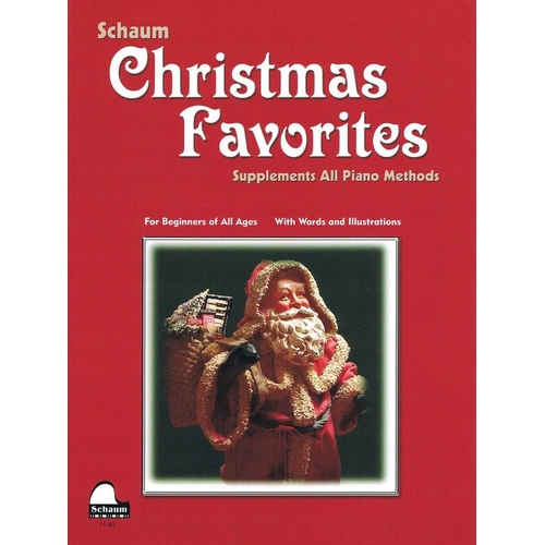 Schaum Christmas Favorites: Beginning Piano for Easy Carols, 32 Pages
