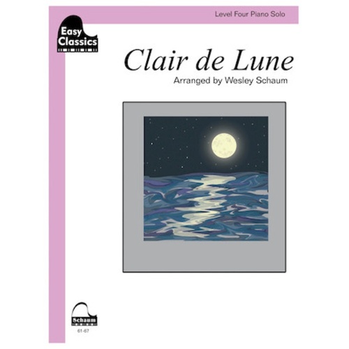 Clair De Lune Piano Solo Arr Schaum