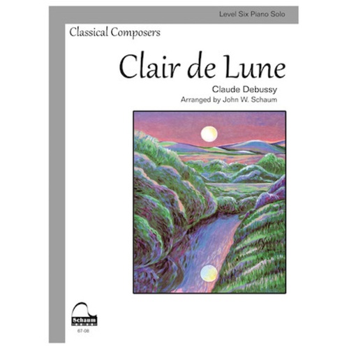 Debussy - Clair De Lune Level 6 Piano Solo Arr Schaum Sheet Music (Piano)