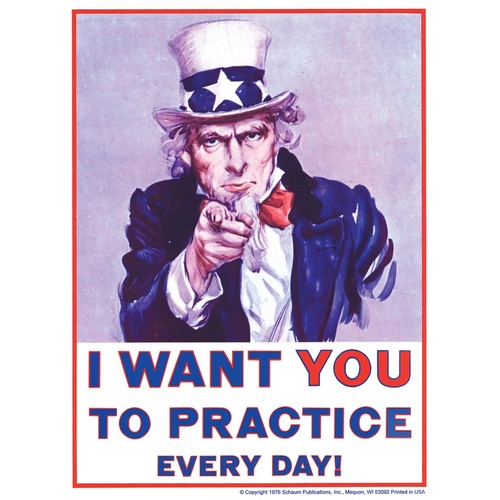 Uncle Sam Poster I Want You To Practice Everyday