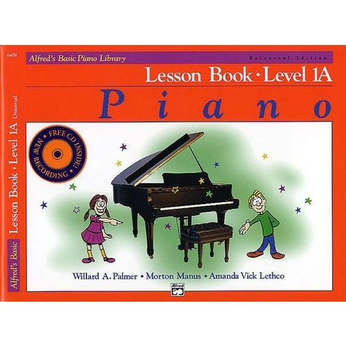 Alfred's Basic Piano Library Course Lesson Level 1A Book and CD 