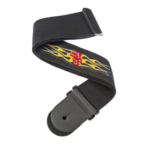 Planet Waves Patch Guitar Strap, Flaming Dice