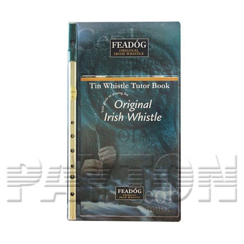 Feadog Brass D Whistle with Tutor Book