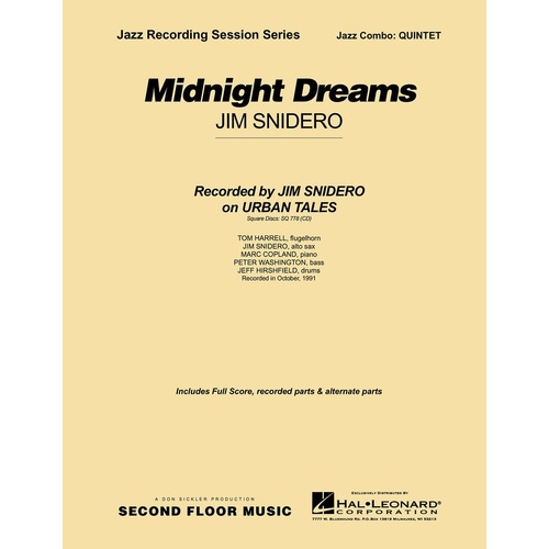 Midnight Dreams Quintet 2 Horns Rhythm Sfm4-5 (Music Score/Parts)