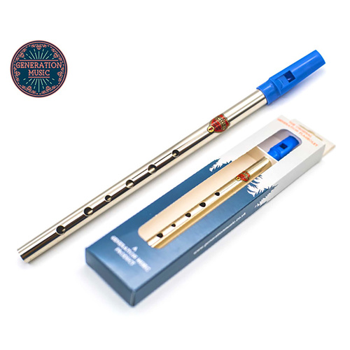 Original Generation Flageolet Nickel F Whistle, Lacquered Brass Finish, Hygienic Plastic Mouthpiece, Tuned for Full Bright Tone, Made in England