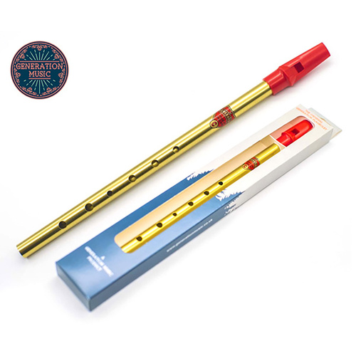 Generation Flageolet Lacquer C Tin Whistle - Nickel Finish, Accurate Tuning, Hygienic Plastic Mouthpiece, Made in England