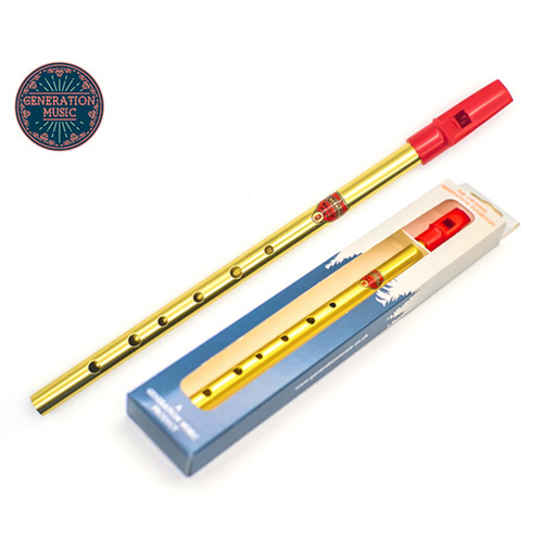 Generation Flageolet Lacquer D Whistle - Nickel Finish, Hygienic Mouthpiece, Tuned, Traditional Musical Instrument, Made in England