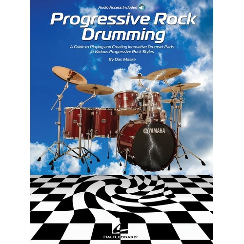 Progressive Rock Drumming Book by Hal Leonard, 128 Pages, Techniques for Drummers, Includes Audio Tracks and Charts for Various Styles