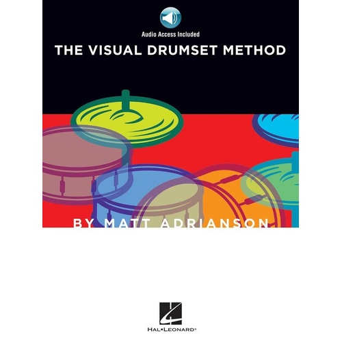 Visual Drumset Method Book by Hal Leonard - 32 Pages, Drum Notation, Illustrated Beats
