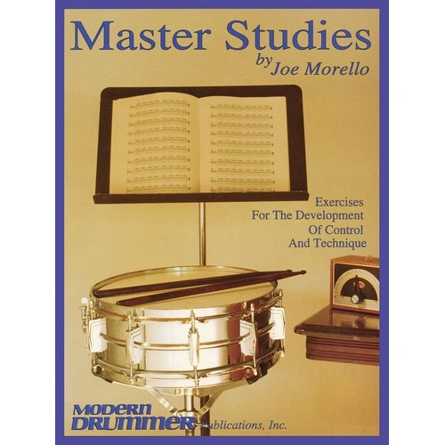 Morello Master Studies for Drums - Hand Development and Drumstick Control, 94 Pages, Modern Drummer Publications