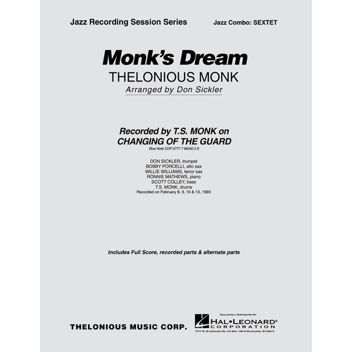 Monks Dream 3 Hns Rhythm Sextet Sfm4-5 (Music Score/Parts)
