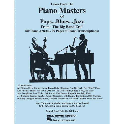 Learn From The Piano Masters Of Pop Blues Jazz (Softcover Book)